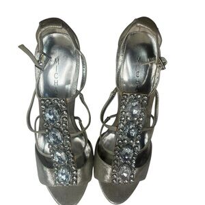 Michael Shannon Silver Rhinestone Heels – Women’s Size 8, 5-Inch Vero Style Stil